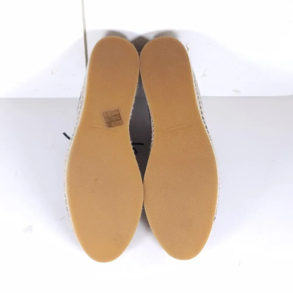 BOTTEGA VENETA Women's 39 US8,5 Beige Woven Canvas Leather Espadrilles Loafers